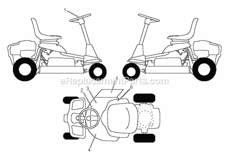 Decals Diagram and Parts List for WE261 2011-03 - 96022000701 Weed Eater Lawn Tractor